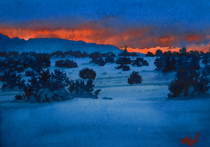 watercolor of New Mexico by John Hulsey